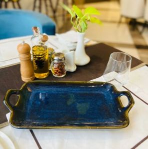 Rectangular Platter With Handles