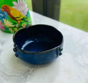 Snack Button Bowl Blue L Salad Bowl L Serving Bowl L Serving Dessert Blue Bowl L Soup L Button Bowl