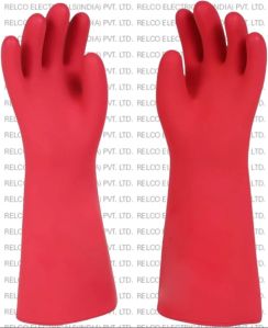 Rubber Safety Hand Gloves For Low Voltage, Medium Voltage, Live Working