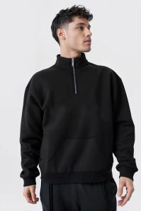 Thalf Zipper Black Sweatshirt