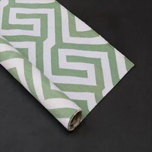 Zig Zag Green & White Dhurry