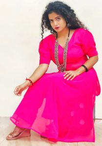 Hot Pink Half Anarkali Kurta