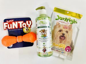 Dog Jerhigh Treat Robust Shampoo Bone Chew Toy 3 Piece Combo