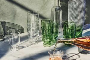 Coloured Glass Tumbler Set