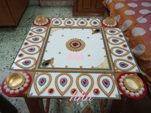 Acrylic Rangoli Diya For Floor Decoration