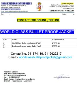 Bullet Proof Jackets