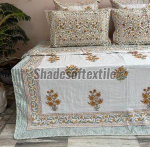 Printed Cotton Dohar, Color : Multi Color White (Base)