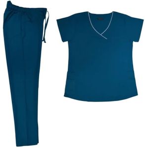 Ladies Poly Viscose Scrub Suit For Hospital