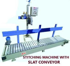 gabber Slat Conveyor with Stitching Machine semi automatic