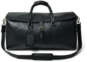 Black Leather Duffle Bags