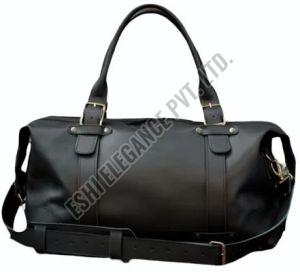 Plain Genuine Leather Duffle Bags For Travel Use