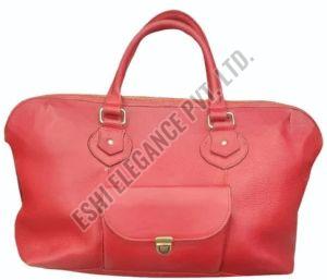 Plain Ladies Pink Leather Handbags