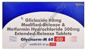 60mg Gliclazide Modified Release & 500mg Metformin Hydrochloride Extended Release Tablets