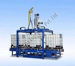 Automatic Electric Polished Mild Steel IBC Barrel Filling Machine, Capacity : 30 Barrel/Minute