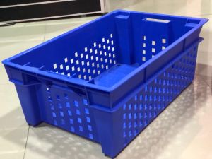 Blue Plastic Vegetable Crate