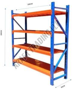 Color Coated Mild Steel Industrial Storage Rack, Shape : Rectangular