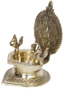 Brass Ashtalakshmi Ganesha Diya