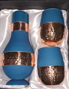 Copper Sugar Pot Glass Set For Daily Use, Gifting