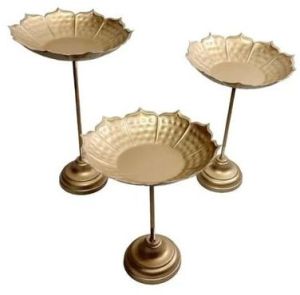 Metal Iron Taj Urli Stand Set Of 3