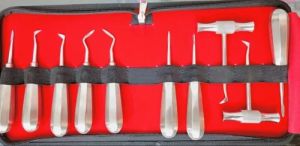 Stainless Steel Dental Root Elevator Set, Color : Grey