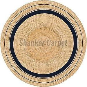 Jute Round Floor Rugs, Technics : Machine Made