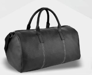 Non Leather Black Duffle Bag For Gym Use, Travel Use