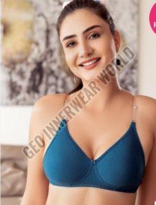 Ladies Navy Blue Padded Bra, Technics : Machine Made