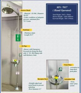 Stainless Steel Safety Shower For Industrial