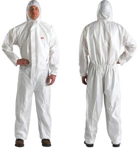 White Plain Disposable Coverall Suit For Safety