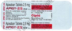 Apigy 2.5mg Tablet, Packaging Type : Box