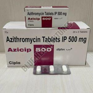 Azicip 500 Tablet, Packaging Type : Box