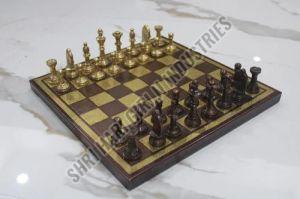 Polished 12 Inch Brass Chess, Packaging Type : Box