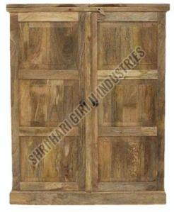 Polished Hinged Door Mango Wood Storage Cupboard, Color : Brown