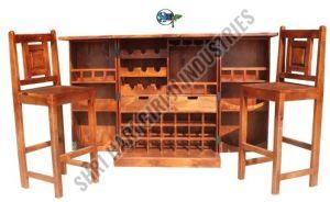 Wooden Bar Cabinet, Color : Brown