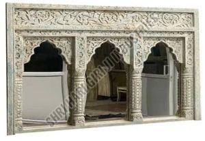 Polished Wooden Carving Mirror Frame For Hotel, Home