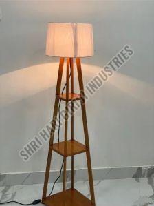 LED Polished Plain Wooden Floor Lamp For Home