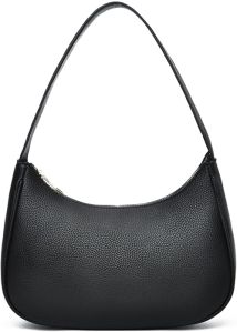 Ladies Black Leather Shoulder Hobo Bag For Travel, Office Use