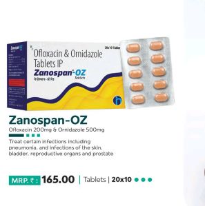 Zanospan-oz Tablets, Packaging Type : Strips