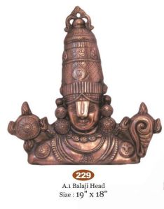 Brass Triupati Balaji Head Statue