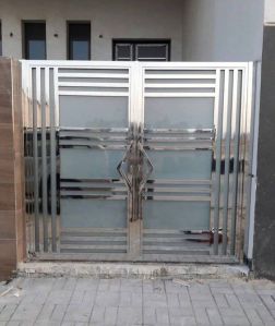 Polished Steel Gate For Outside The House