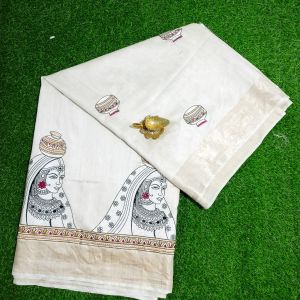 Unstitched Chanderi Ladies Fancy Kota Saree, Technics : Embroidery Work