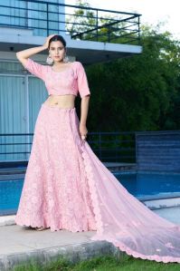 Ladies Light Pink Lehenga