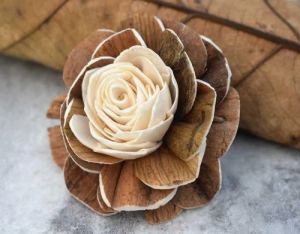 Brown Sola Wood Flower For Home Decoration