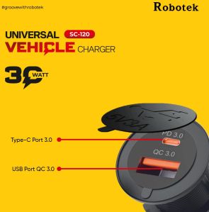 Robotek 30Watt Universal Vehicle Charger