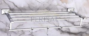 Perisal Polished Stainless Steel Roden CP Towel Rack For Bathroom