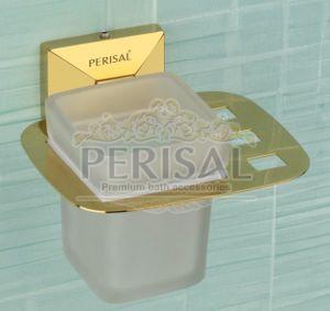 Roden Gold Square Tumbler Holder For Bathroom