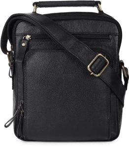 N-575 BLK Leather Sling Bags