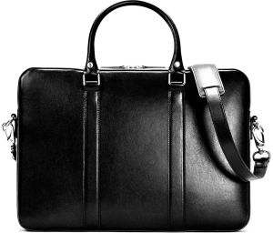 NL-110 BLK Leather Laptop Bags