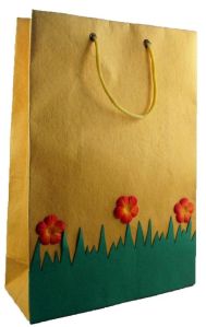 Printed Handmade Paper Bag For Gift Packaging