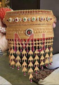 Gold Traditional Rajputi Aad Jewellery, Packaging Type : Box